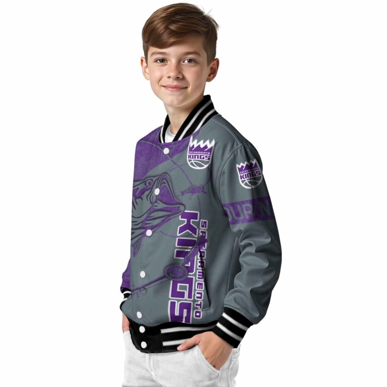 customized sacramento kings fishing rod grey jacket trendy