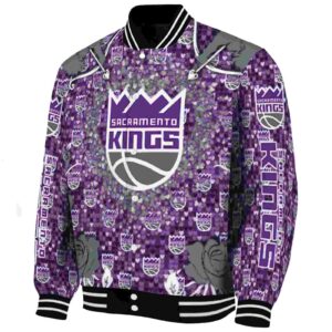 customized sacramento kings heart explosion purple jacket best selling