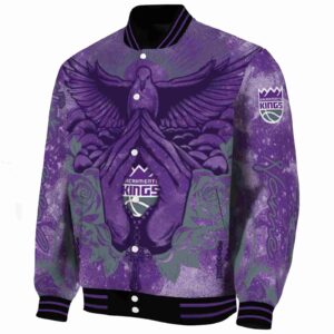 customized sacramento kings praying hands purple jacket best selling