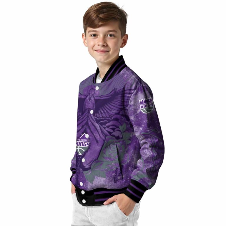 customized sacramento kings praying hands purple jacket trendy