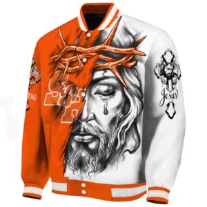 customized sam houston bearkats jesus tears orange white jacket best selling