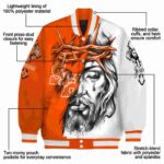 customized sam houston bearkats jesus tears orange white jacket best selling