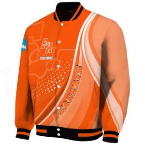 customized sam houston bearkats wave patterns orange jacket best selling