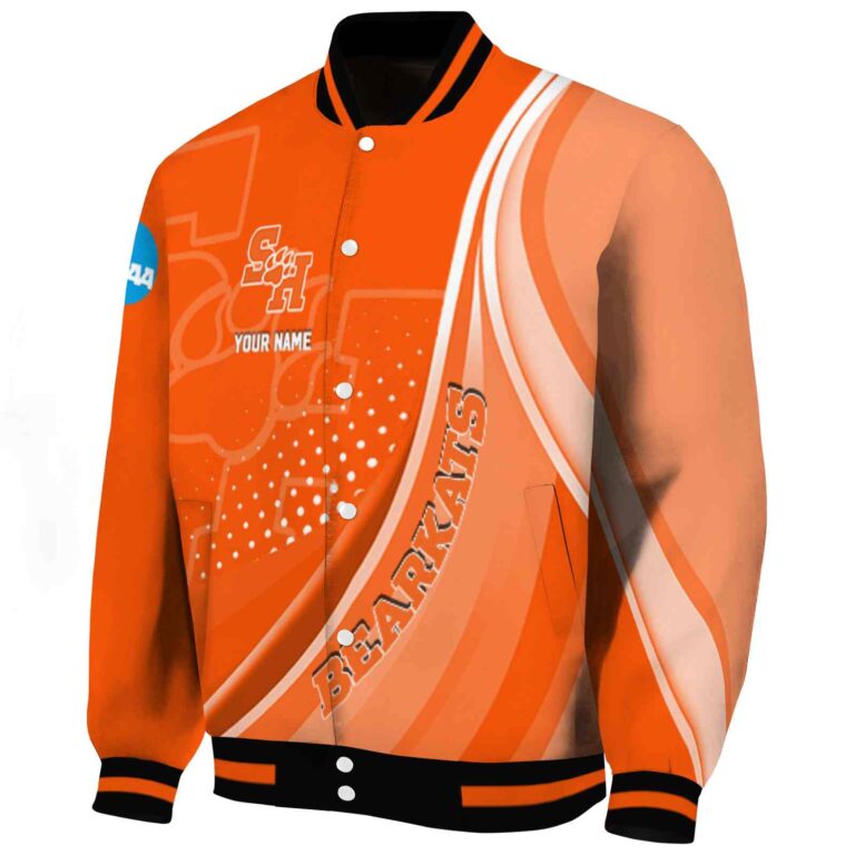 customized sam houston bearkats wave patterns orange jacket best selling