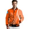 customized sam houston bearkats wave patterns orange jacket high quality
