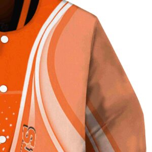 customized sam houston bearkats wave patterns orange jacket premium grade