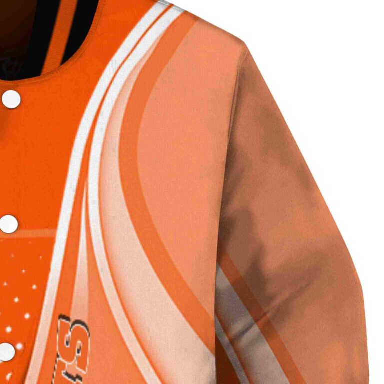 customized sam houston bearkats wave patterns orange jacket premium grade