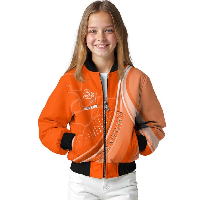 customized sam houston bearkats wave patterns orange jacket top rated