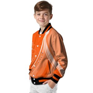 customized sam houston bearkats wave patterns orange jacket trendy