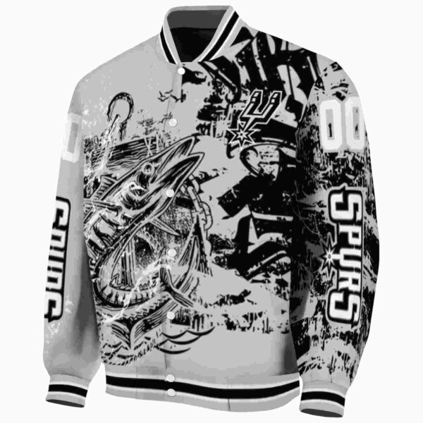 customized san antonio spurs fishing art silver jacket best selling