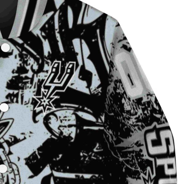 customized san antonio spurs fishing art silver jacket premium grade