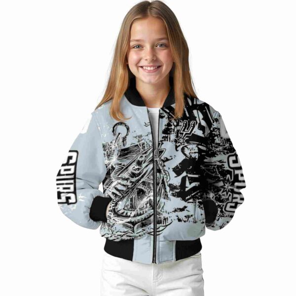 customized san antonio spurs fishing art silver jacket top rated