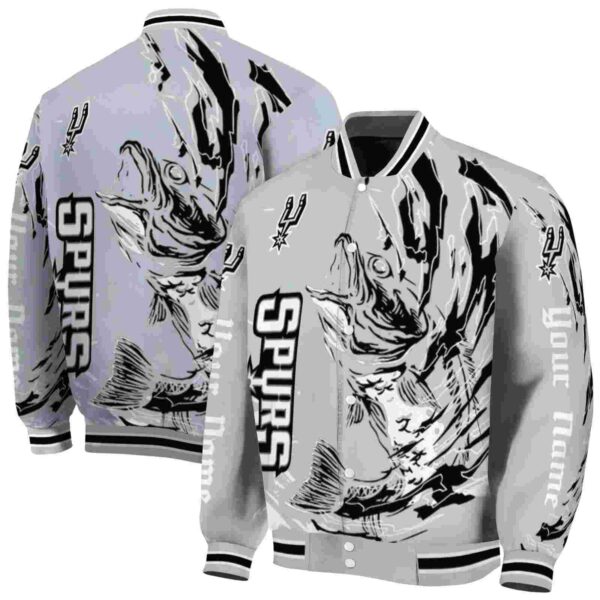 customized san antonio spurs fishing passion silver white jacket fashion forward