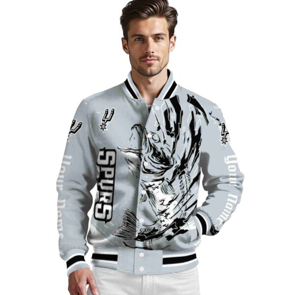 customized san antonio spurs fishing passion silver white jacket high quality
