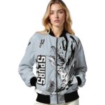 customized san antonio spurs fishing passion silver white jacket best selling