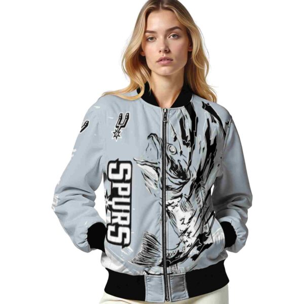 customized san antonio spurs fishing passion silver white jacket latest model