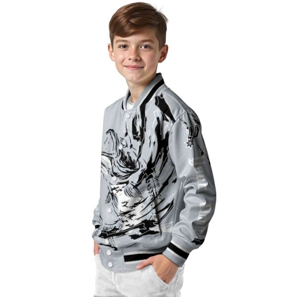customized san antonio spurs fishing passion silver white jacket trendy