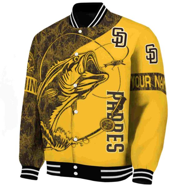customized san diego padres fishing rod gold jacket best selling