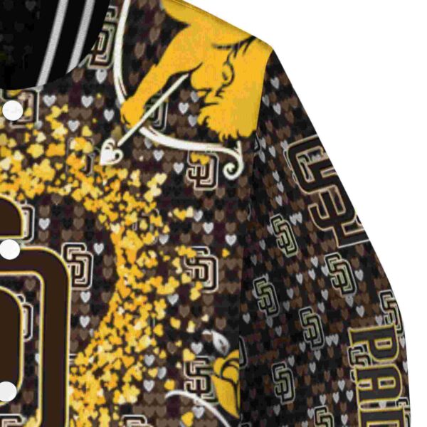 customized san diego padres heart explosion brown jacket premium grade