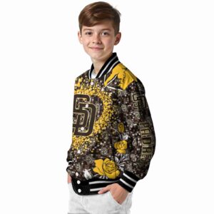 customized san diego padres heart explosion brown jacket trendy