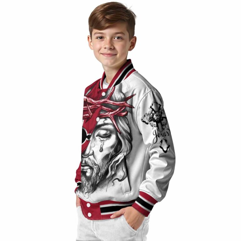customized san diego state aztecs jesus tears red white jacket trendy