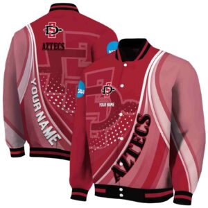 customized san diego state aztecs wave patterns red jacket fashion forward