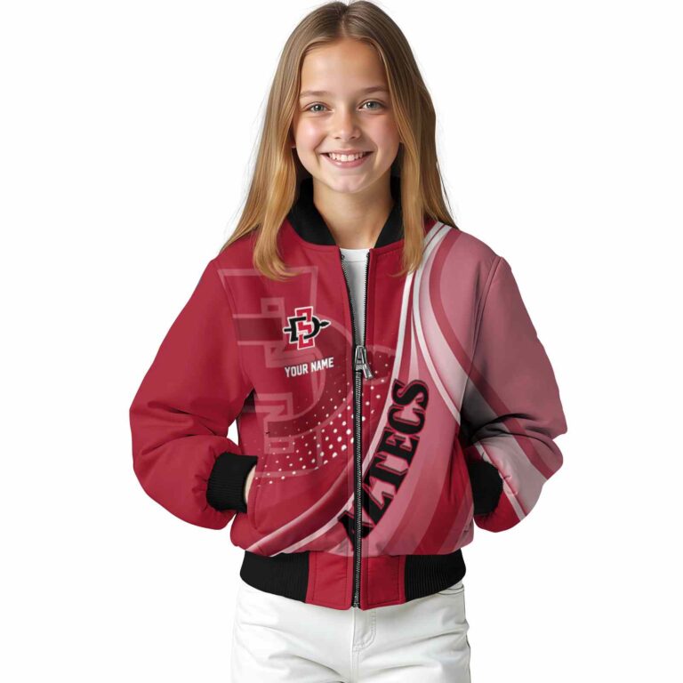 customized san diego state aztecs wave patterns red jacket top rated