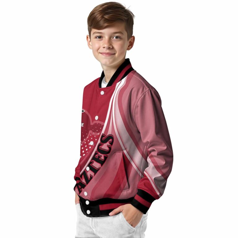 customized san diego state aztecs wave patterns red jacket trendy