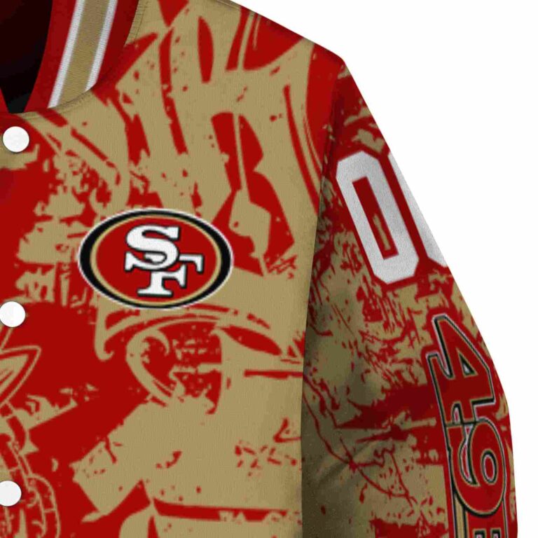 customized san francisco 49ers fishing art red jacket premium grade