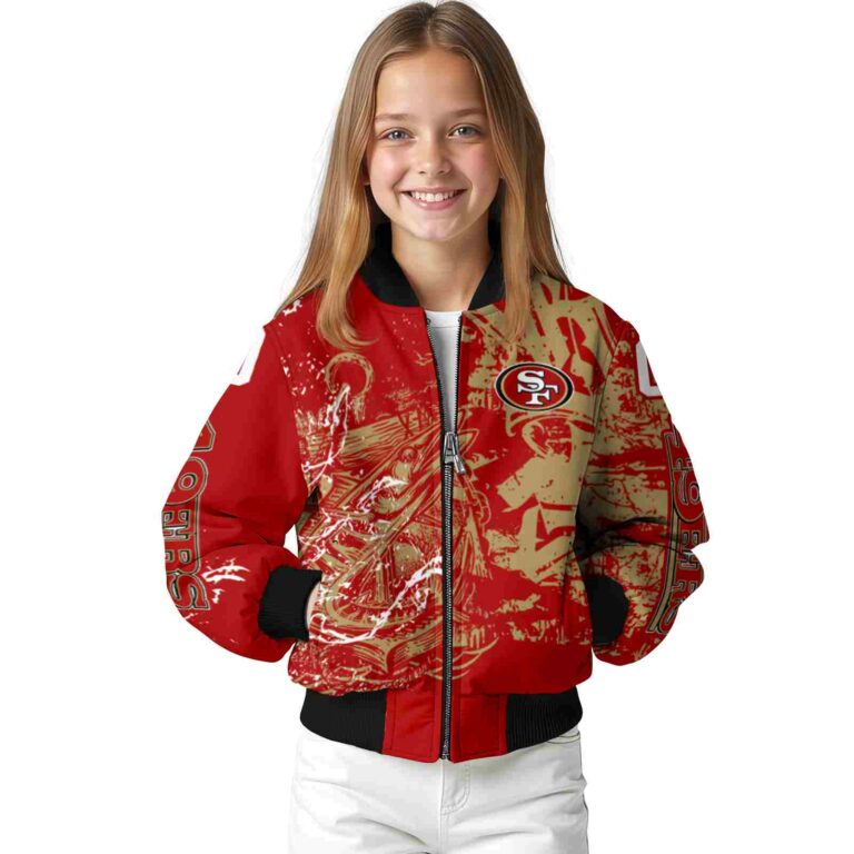 customized san francisco 49ers fishing art red jacket top rated