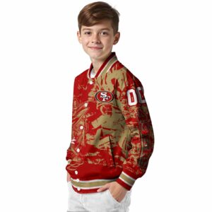 customized san francisco 49ers fishing art red jacket trendy