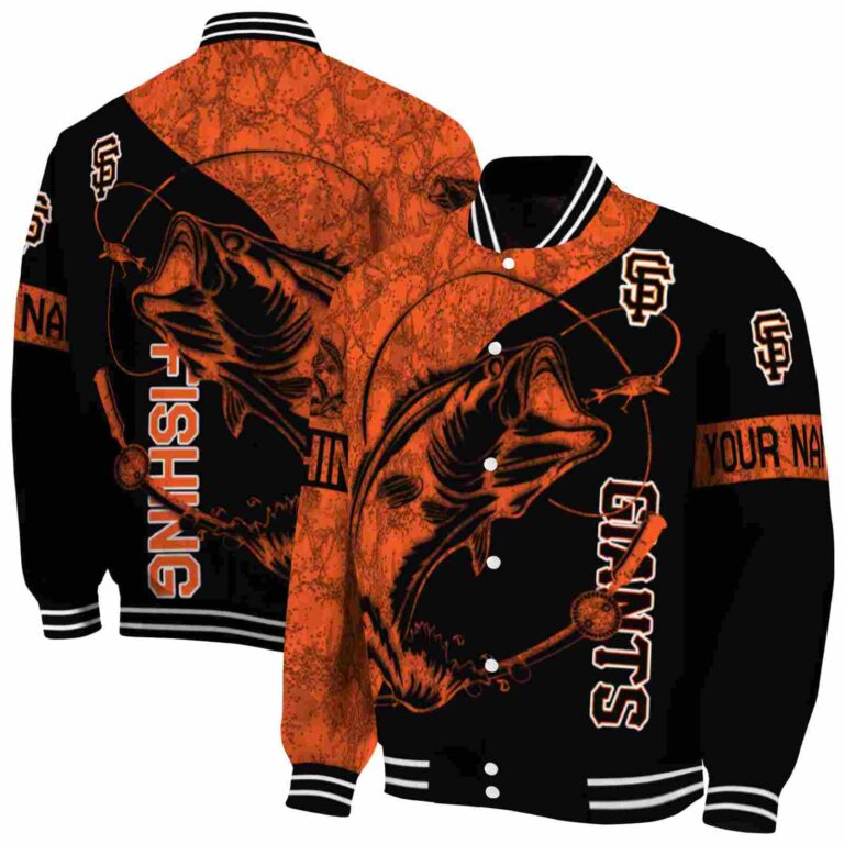 customized san francisco giants fishing rod black jacket fashion forward