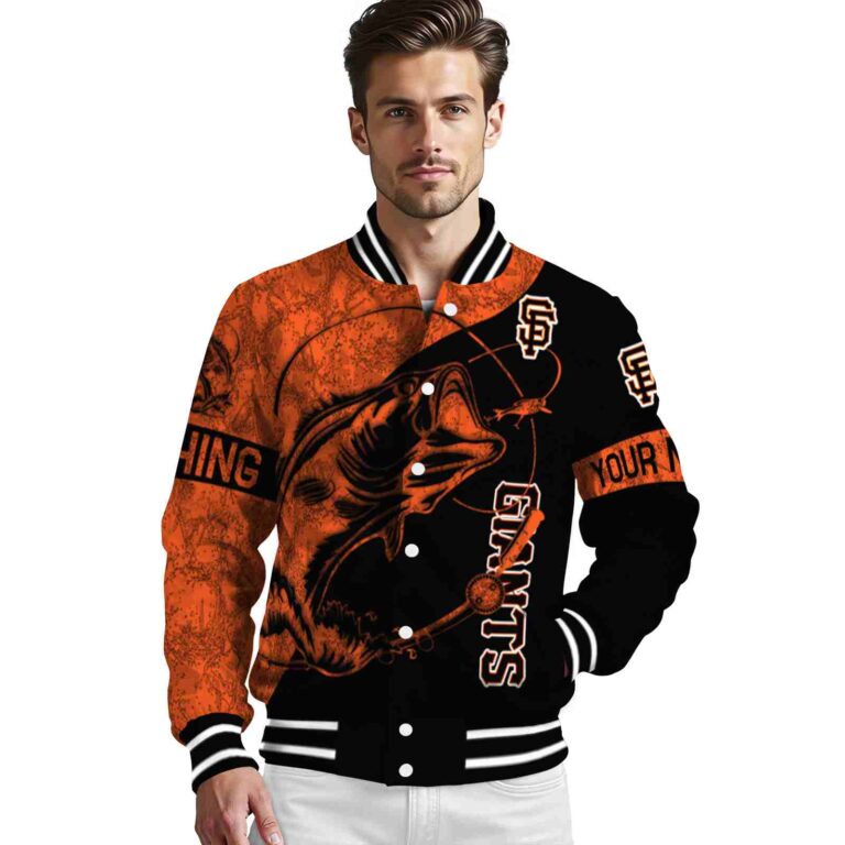 customized san francisco giants fishing rod black jacket high quality