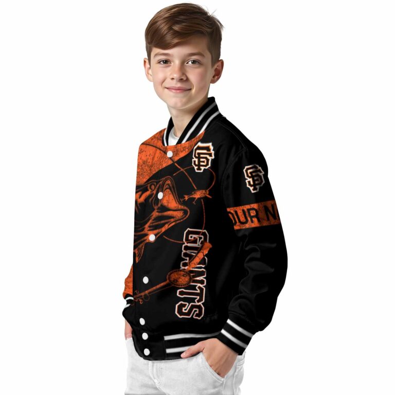 customized san francisco giants fishing rod black jacket trendy