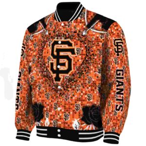 customized san francisco giants heart explosion orange jacket best selling