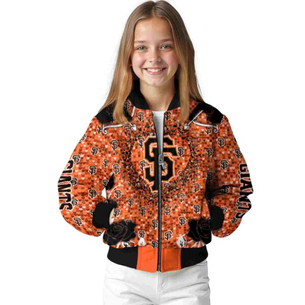 customized san francisco giants heart explosion orange jacket top rated