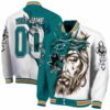 customized san jose sharks jesus tears teal white jacket fashion forward