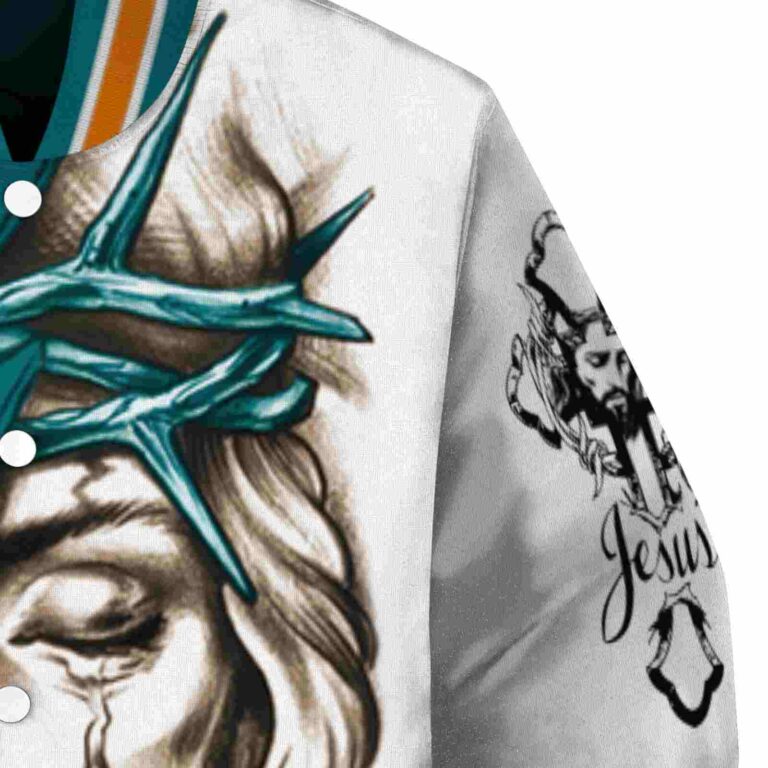 customized san jose sharks jesus tears teal white jacket premium grade