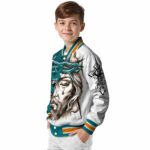 customized san jose sharks jesus tears teal white jacket best selling