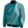 customized san jose sharks wave patterns teal jacket best selling