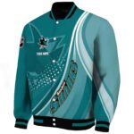 customized san jose sharks wave patterns teal jacket best selling