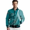 customized san jose sharks wave patterns teal jacket high quality