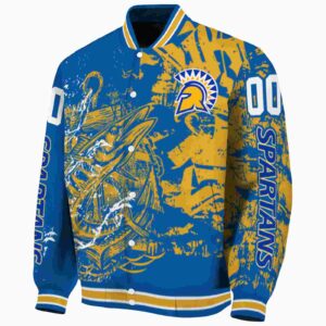 customized san jose state spartans fishing art blue jacket best selling