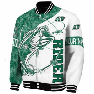 customized saskatchewan roughriders fishing rod white jacket best selling