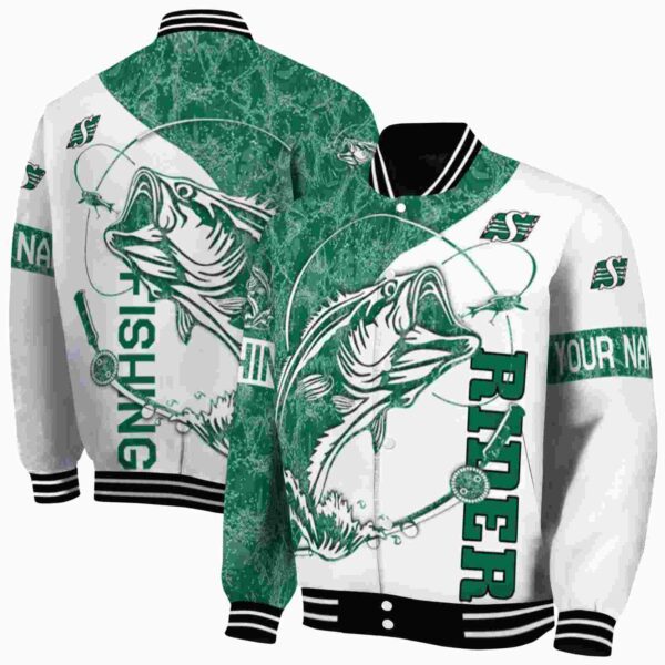 customized saskatchewan roughriders fishing rod white jacket fashion forward