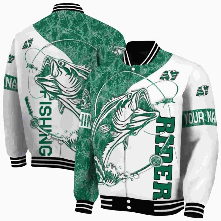 customized saskatchewan roughriders fishing rod white jacket fashion forward