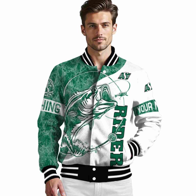 customized saskatchewan roughriders fishing rod white jacket high quality