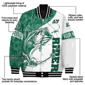 customized saskatchewan roughriders fishing rod white jacket new arrival