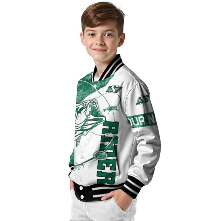 customized saskatchewan roughriders fishing rod white jacket trendy