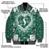 customized saskatchewan roughriders heart explosion green jacket new arrival